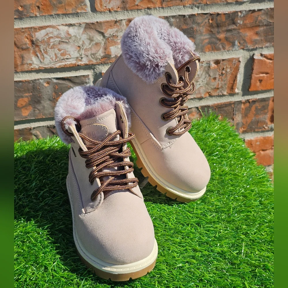 Lugz Children's Hudson Fur Synthetic Suede Chukka Boot,  Size 10